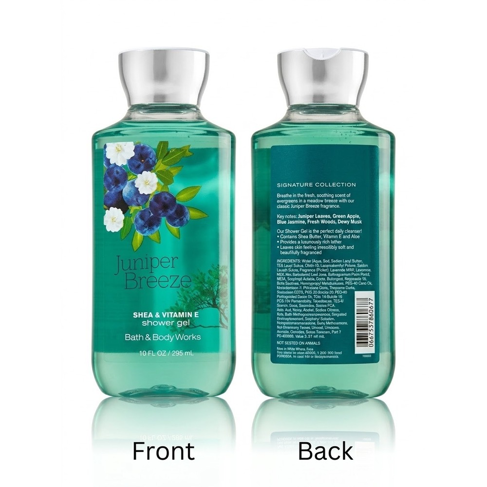 Bath & Body Works Juniper Breeze Shower Gel 10 oz Shea & Vitamin E Retired NEW